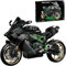 YILETKC Technik Motorrad Bausteine für Kawasaki H2R, 1858 Teile 1:5 Klemmbausteine Technik Supermotorrad, Technik Rennen Motorrad Konstruktionsspielzeug, Geschenk für 8-jährige Jungs und Mädchen