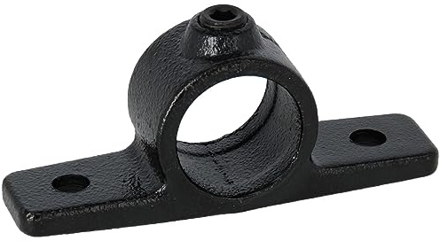 Rohrverbinder mit Flansch für Plattenmontage, schwarz 1 1/4 (Ø 42,4 mm) AVERDE