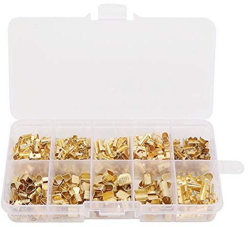 Wire Cable Connector, 445pcs U Shape Copper Ring Terminals Crimp Kit Car Amplifier Power-Cable Terminals, Vehicle Amplifier Power Cable Terminals
