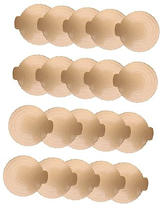 Ciieeo 20pcs Cake Serving Base Round Cake Circle Trays Delicate Design for Wedding Birthday Party