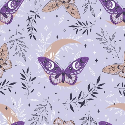 VaryPaper Carta da Parati a Farfalla Carta Adesiva Viola 44.5cmx200cm Carta Adesiva per Mobili Fantasia Pellicola Adesiva Decorativa Carta da Parati Camera Letto Soggiorno Adesiva per Armadio Scaffali