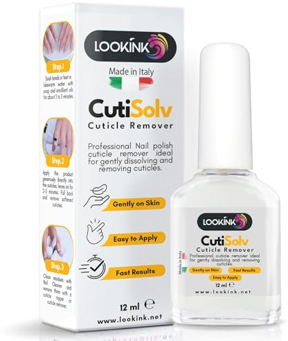 Eliminador y Retirar Cutículas 12 ml - Made in Italy - Ablandador de Cutículas - Quita Cutículas Manicure Profesional - Líquido - Saca Cutículas para Manos y Pies