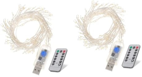 ABOOFAN 2st Led-lichterkette Blumengirlande Kranzlichter Mit Timer Türkranz Licht Festliche Girlandenlampe Led-kranz Lichtdekor Partykranz Licht Lichter Für Girlande Elektronisches Bauteil