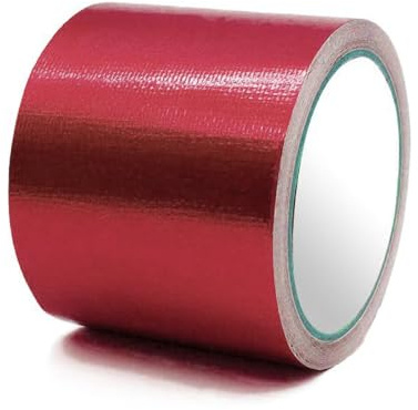 Wambere 2 rotoli da 8 cm x 7,5 m, in PVC, per la riparazione di teloni, per tende da sole, gazebo, accessori per tende, colore rosso