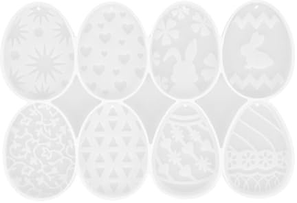 Yuannee Easter Silicone Mould,Easter Egg Moulds Resin Moulds Chocolate Egg Mould Easters Keychain Molds for DIY Keychains Pendants Jewelry and Crafts