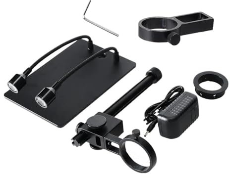 Zubehör für Labormikroskope 35mm 40mm 50mm Tragbare Aluminiumlegierung USB Mikroskop Ständer Stativ Halter Halterung for Mikroskop(Full Kit)