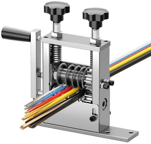 Máquina pelacables manual, máquina pelacables con 6 canales y 5 cuchillas para 1-17 mm, herramienta peladora de cables de cobre con manivela manual o taladro, pelador de alambre para reciclaje de