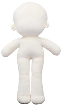 MERIGLARE Puppe Blank Körper, 20 cm Plüschpuppe Ohne Skelett Aus Baumwolle, DIY Puppenkörper Für Handwerk Und Kleiderdisplay, Weicher Körper Zum Bekleiden Und Sammeln, Normaler Körper
