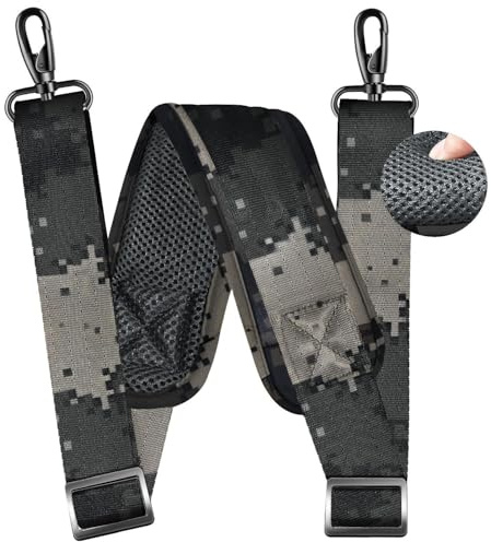 ZINZ 79 Adjustable Bag Straps Replacement with Thick Fixed Pad,Cam-Gray | Metal Swivel Hooks, Dual Balance Buckles, Soft & Breathable, Fits Laptop Bag Gym Messenger Crossbody and most Bags