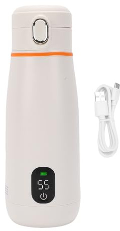 Generic Bouilloire électrique Portable pour Voyage en Voiture, Rechargeable en Acier Inoxydable 316, Sans Fil, Batterie 5200 Mah, étanche Ipx6, Capacité 350ml pour Lait Infantile