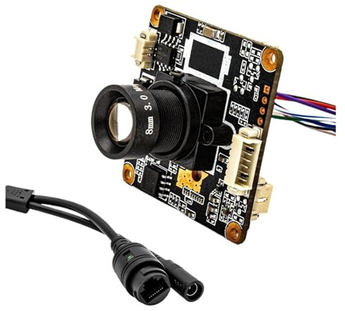 BQHHWTZ Módulo de cámara de red IP Mini POE48V 3MP 25FPS, cámara web de 8 mm, 42 grados M12, lente de montaje de seguridad HD