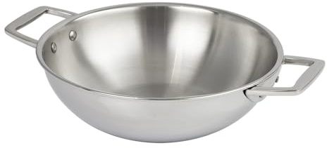 Cristel - Wok en inox à 2 anses fixes, Ø32 cm, CASTEL PRO 5 PLY (Ø32 cm)