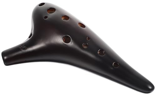 Cabilock Ocarina in Ceramica Contralto C per Principianti Strumento a Fiato Portatile con Borsa Protettiva per Ragazzi e Musicisti Alle Prime