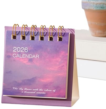 Calendario de Escritorio - Organizador Mensual Mini | Calendario de Mesa 2026 para Escritorio,para Oficina Casa Regalo Navidad Año Nuevo Día del Padre Dad