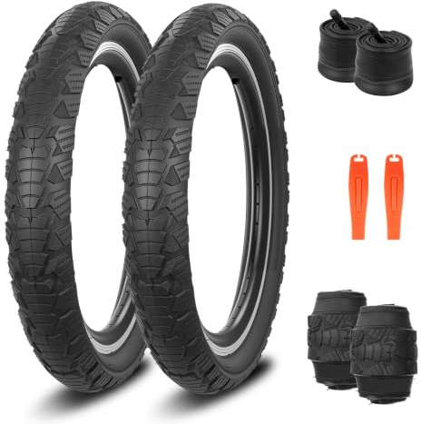ZUKKA 2er-Pack 16 Zoll Reifen 16x2.5(64-305) Plus 16 Zoll Schlauch | Faltbarer,Mantel 64-305,für Roller, BMX-Räder, Elektrofahrräderd