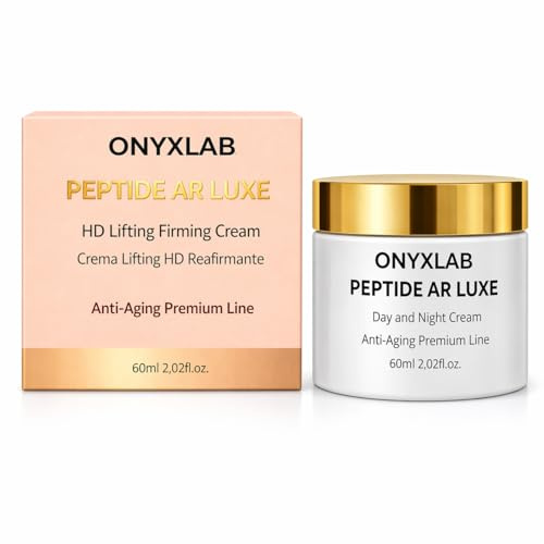 [ONYLAB] Crema Facial PEPTIDE AR LUXE 45+ Efecto Lifting y Reafirmante | Ácido Hialurónico, Péptidos Argelirine®, Manteca de Karité, Ácido Kójico | Antiedad, Hidratante | 60 ml, Hecho en España