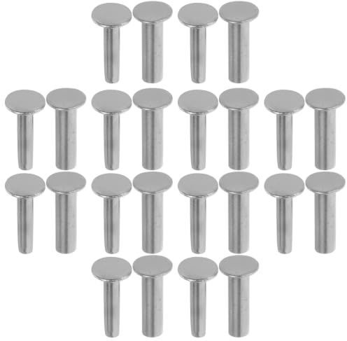 Operitacx Remaches para Cuchillos de Acero Inoxidable 28 Pares, Durabilidad Mejorada y Estabilidad en Mangos para Proyectos DIY en Cocina Profesional