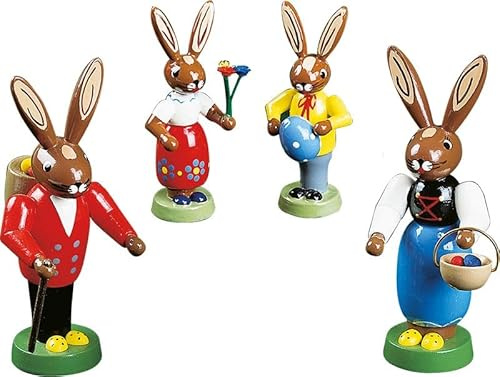 Hasenfamilie, Osterhase Holz, Erzgebirge Richard Glässer Seiffen, 13061
