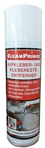 Sticker and Adhesive Residues - Remover by cleanprince 300 ML (0,3 Litre) Aerosol-Can,Remove Sticker Aufkleberrückstände Silicone Residue Cleaner Orange Scent,Tape Residue,after Renovation Work Price