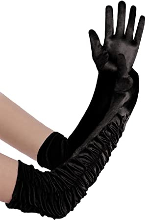 BABEYOND Damen Satin Classic Opera Fest Party Audrey Hepburn Handschuhe 1920s