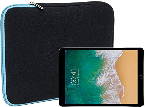 Slabo Tablet Tasche Schutzhülle für iPad Pro 10,5 (2017) Hülle Etui Case Phablet aus Neopren – TÜRKIS/SCHWARZ