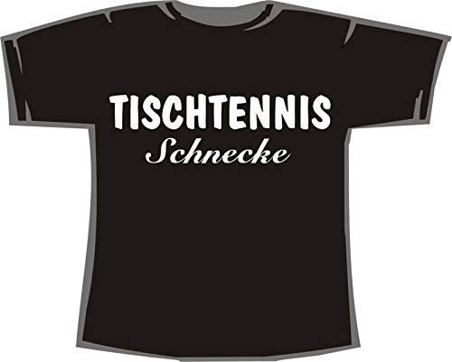 Tischtennis Schnecke; T-Shirt schwarz, Gr. XXXL