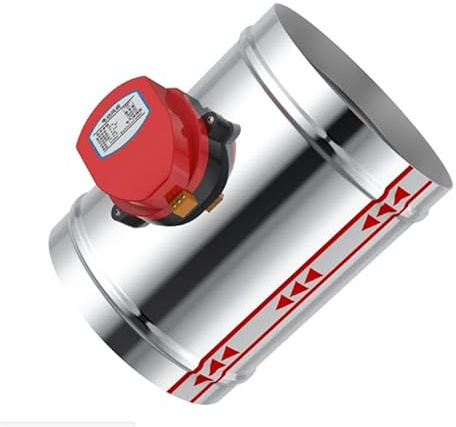 80-125mm Stainless Steel Air Damper Valve HVAC Electric Air Duct Motorized Damper for Ventilation Pipe Valve 220V Air Valve - (Specification: 150mm/ Voltage: AC220V)