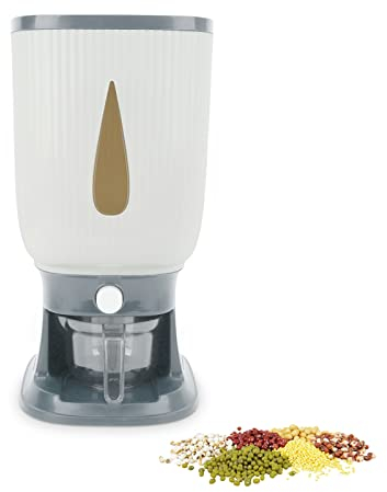 Müslispender Cornflakes Spender müsli spender,10 kg automatischer Rebound mit großer Kapazität, Vorratsbehälter für Lebensmittelgetreide mit Becher