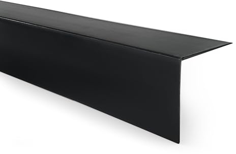 Quest Winkelprofil PVC 50x50 mm selbstklebend - Schwarz, 200 cm | Selbstklebender Wandeckenschutz für Küche, Bad, Flur & Büro, schützt Ecken vor Stößen & Abrieb, pflegeleicht