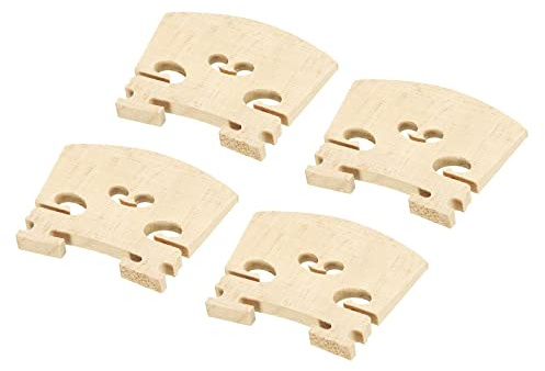 sourcing map 4/4 Violin Bridge Maple Wood Violin Parts for 4/4 Violin, Pack of 4