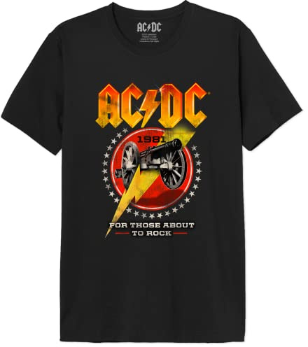 AC/DC Homme Meacdcrts035 T-Shirt, Noir, XXL EU