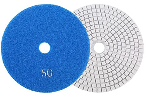 Schleifscheibe, 5 Zoll 125 Mm, Nasse Diamant-Polierpads, Schleifscheiben für Granit, Beton, Marmor [Körnung 300], Schleifscheiben (50)