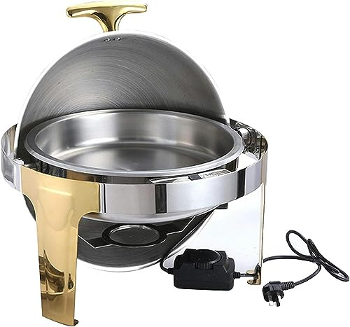 6L Buffets Chauffants, Chafing Dish Chauffe-Plat de Table Electrique pour Match de Football ou Réunion de Bureau, Idéal pour Conserve la Fraîcheur des Aliments
