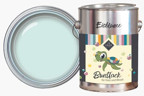 Caleo Color Lack EISBLUME Hellblau, 0,68 Liter - ökologischer Lack für Möbel - natürlich, lösemittelfrei, spielzeugtauglich