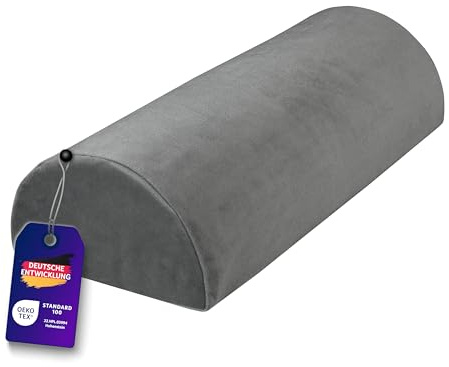 Traumnacht orthopädisches Kniekissen für Seitenschläfer, Beinkissen zur Knie-Entlastung, Nackenrolle/Halbnackenrolle mit Memory Foam, Bezug waschbar, Öko-Tex