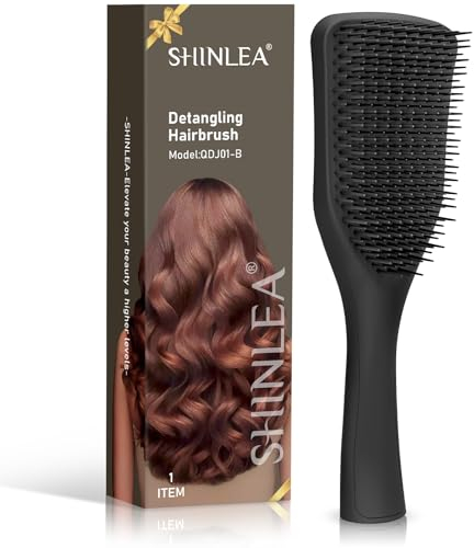 SHINLEA Ultimate Detangler Hair Brush, Anti Breakage Hair Brush for Wet and Dry Hair, Reduces Breakage, Eliminates Knots, Two-Tiered Teeth for Gentle Detangling