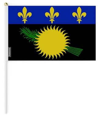 Mini Drapeau de Guadeloupe en Plusieurs Tailles 14x21cm Plastique