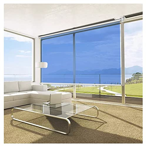 CWCQGH Sonnenschutz-Rollo, wärmeisoliert, Einwegspiegel und transparenter UV-Schutz, Privatsphäre am Tag (50 x 100 cm/19,7 x 39,4 Zoll)