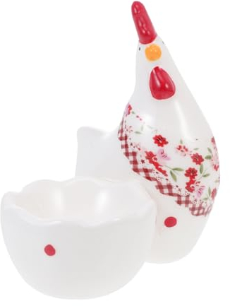 RORPOIR Support Décoratif En Céramique Motif Poule Fleurie, Mini Organisateur Créatif Pour Bureau, Plateau Simple Et Résistant à La Chaleur, Pour Rangement Et Décoration