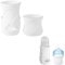 2pcs Baby Bottle Sleeves, Silicone Bottle Covers for Baby Super Elasticity Bottom Reinforcement Design Suitable for Natural Glass Baby Bottles Compatible with Philips Avent(White)