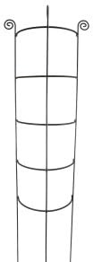 Hirsch Terracotta 2X Staudenhalter Hugo halbrund stabil Höhe 200 cm, Breite 45 cm Vollmaterial Rankhilfe Pflanzstütze Rankgitter