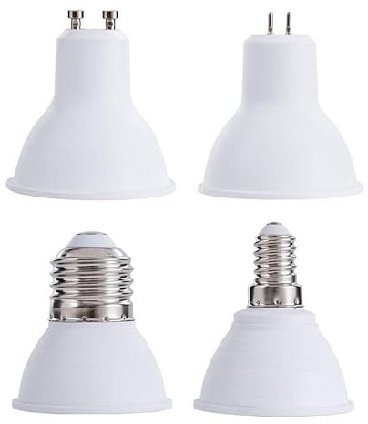 Illuminazione KJXP, Confezione da 20, Faretto LED AC220V 5W LED Plastica + Alluminio MR16 COB 24° Faretto Senza Strobo(Warm White 3000K,E27-5W)