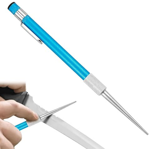 Diamond Sharpening Steel Professional with Adjustable Angle Guide 9 Inch Precision Tool for Kitchen Knives Butchers Scissors Axes Shears Chainsaw Blades Home Gourmet Blade