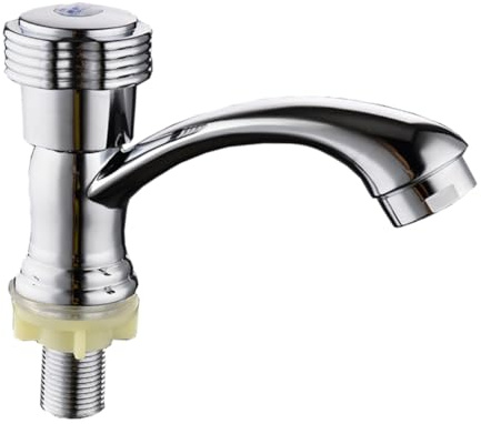 DIYEAH Mitigeur de Lavabo de Zinc Robinet à Unique Simple Durable pour Salle de Bain Cuisine Argentée Résistance à Corrosion