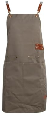 PPQIRU Delantal De Cocina Delantales de Chef Delantal de Cocina Impermeable for Mujeres/Hombres con Bolsillos Trabajo Restaurante Uniforme de Trabajo(Apricot)