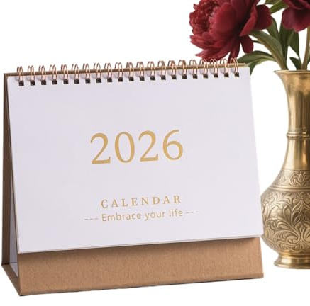 Calendario da scrivania 2025-2026, mensile 2026, decorazione per la casa per pianificare la data, pianificazione giornaliera, check-in, vacanze, studenti, insegnanti, camera da letto, soggiorno
