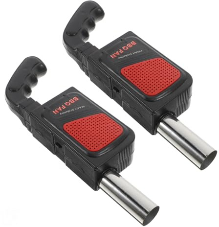 AKOOSY 2 pièces Souffleur Barbecue Électrique Portable à Batterie Aa Ventilateur Barbecue Extérieur pour Camping Allume-feu Pratique et Compact Favorise une Combustion Uniforme