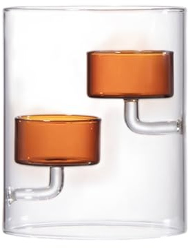 Pocoiau Cylindrique en Verre Transparent pour Bougies Chauffe-Plat Flottantes Décoration De Centre Table pour Fête Mariage Bougeoir Votif en Verre