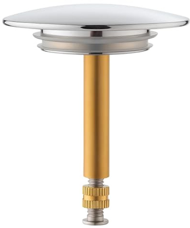 Bath Plug Replacement, Adjustable Chrome Plated Drain Plug, Durable Pop Up Bath Plug, Bathtub Plug and Drain Cover, Silver Bathtub Stopper, for Bath Tub, Bathroom Sink & Basin Waste