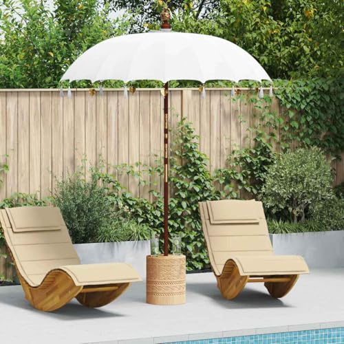 Sonnenschutz Sonnensegel Terrassenüberdachung, Windschutz, Balinesischer Sonnenschirm Creme (180-190) x 260 cm Fürs Terrasse Camping Schwimmbadumgebung Pensionen